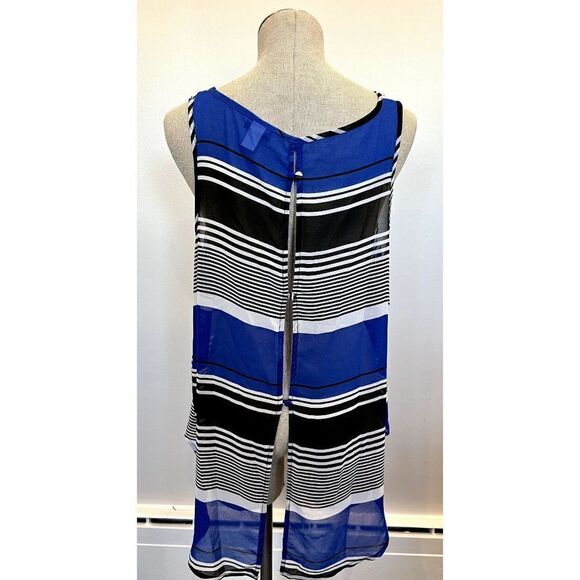 Torrid Sheer Striped Tank in Blue/Black Size 1X - Picture 3 of 4